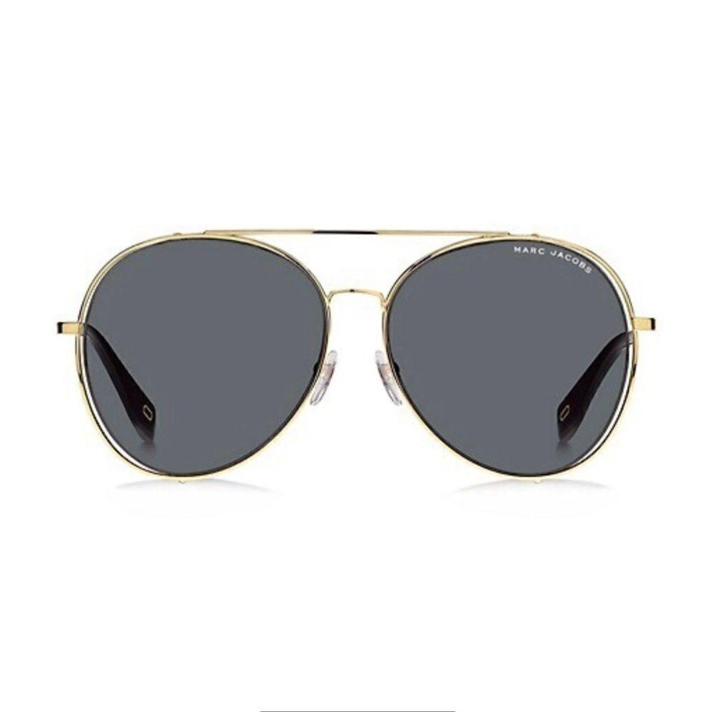 MARC JACOBS Metallic Aviator Sunglasses 60mm